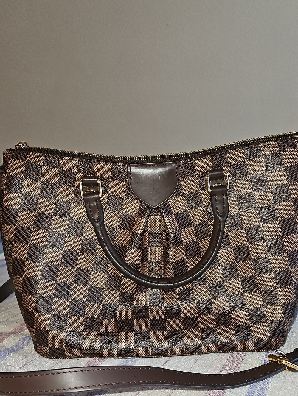 Original Louis Vuitton Brown Checkered Shoulder Bag
